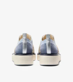Cole Haan Oxfords*Women's ØriginalGrand Platform Wingtip Oxfords Heather-FolkstoneGray-Ivory