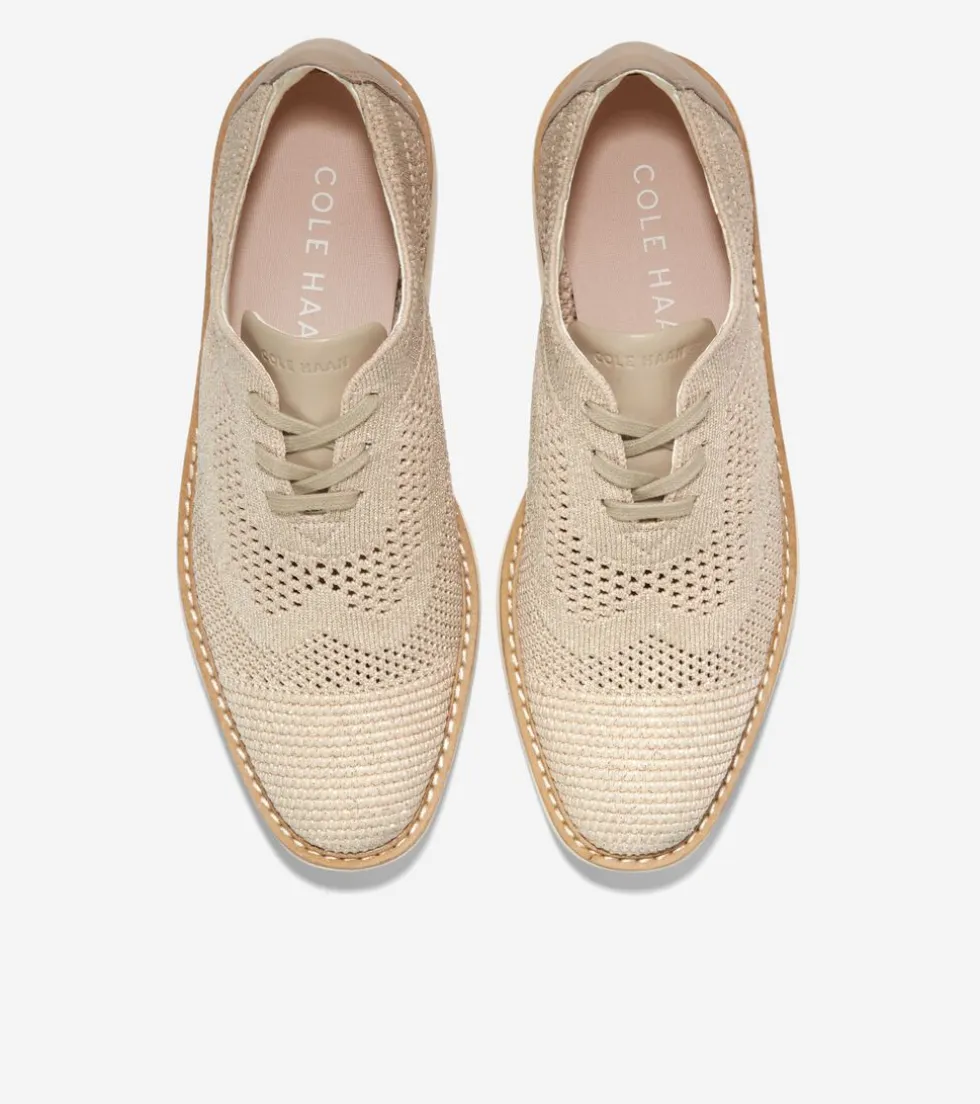 Cole Haan Oxfords*Women's ØriginalGrand Stitchlite™ Platform Wingtip Oxfords RyeKnit-IvoryStitchlite™