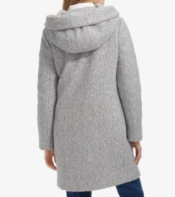 Cole Haan Wool Coats|Peacoats & Blazers*Women's Pressed Hooded Shawl Coat LightGrey