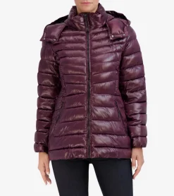 Cole Haan Puffer Jackets|Quilted Jackets*Women's Quilted Pearl Puffer Jacket Sangria