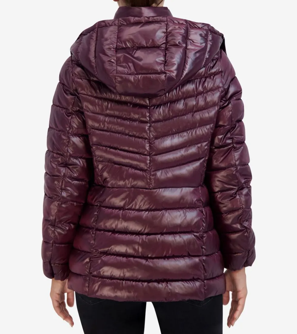 Cole Haan Puffer Jackets|Quilted Jackets*Women's Quilted Pearl Puffer Jacket Sangria
