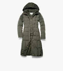 Cole Haan Puffer Jackets|Quilted Jackets*Women's 40" Signature Hooded Taffeta Down Coat Forest