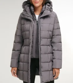 Cole Haan Puffer Jackets|Outerwear*Women's 32" Signature Hooded Taffeta Down Coat Carbon