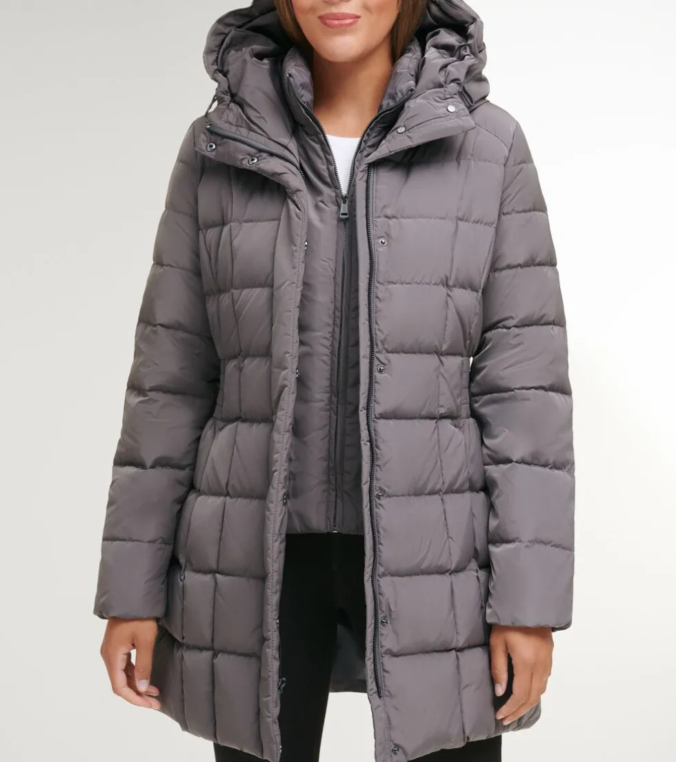 Cole Haan Puffer Jackets|Outerwear*Women's 32" Signature Hooded Taffeta Down Coat Carbon