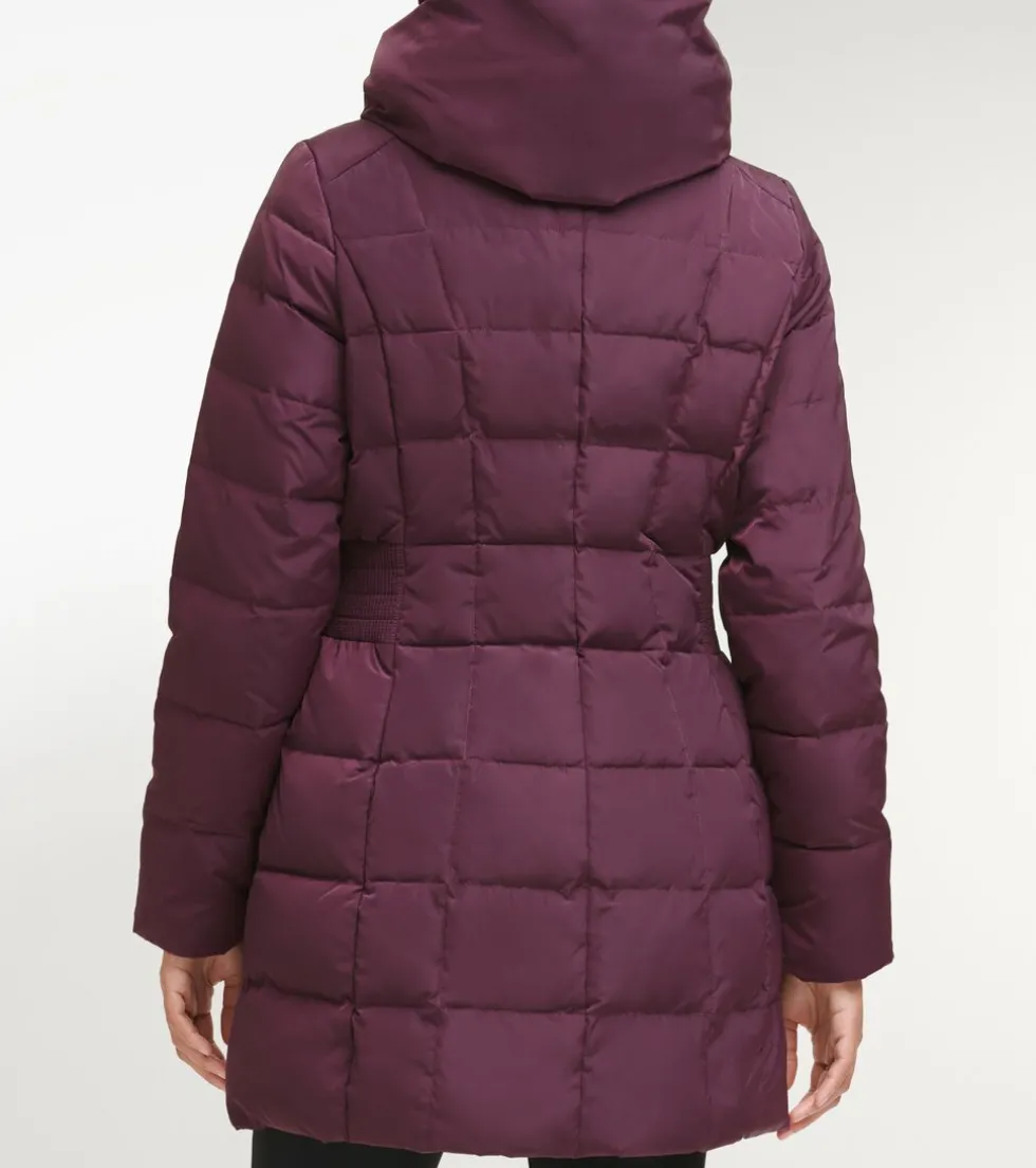 Cole Haan Puffer Jackets|Outerwear*Women's 32" Signature Hooded Taffeta Down Coat Merlot