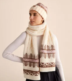 Cole Haan Hats, Gloves, & Scarves|Hats, Gloves, & Scarves*Women's Reversible Fair Isle Scarf Natural