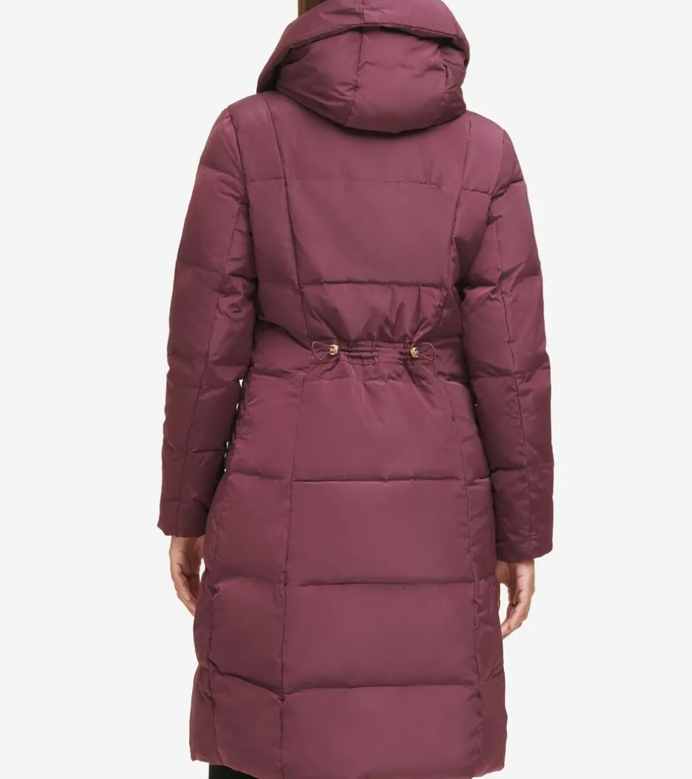 Cole Haan Puffer Jackets|Outerwear*Women's Signature Asymmetrical Collar Convertible Coat 40in Merlot