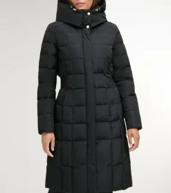 Cole Haan Outerwear|Puffer Jackets*Women's Signature 40" Taffeta Down Coat with Hood Black