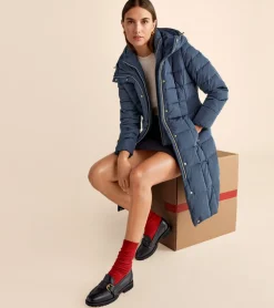 Cole Haan Outerwear|Puffer Jackets*Women's Signature 40" Taffeta Down Coat with Hood Black