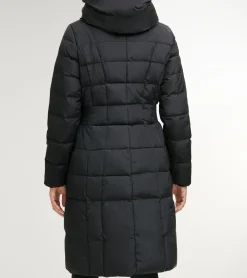 Cole Haan Outerwear|Puffer Jackets*Women's Signature 40" Taffeta Down Coat with Hood Black