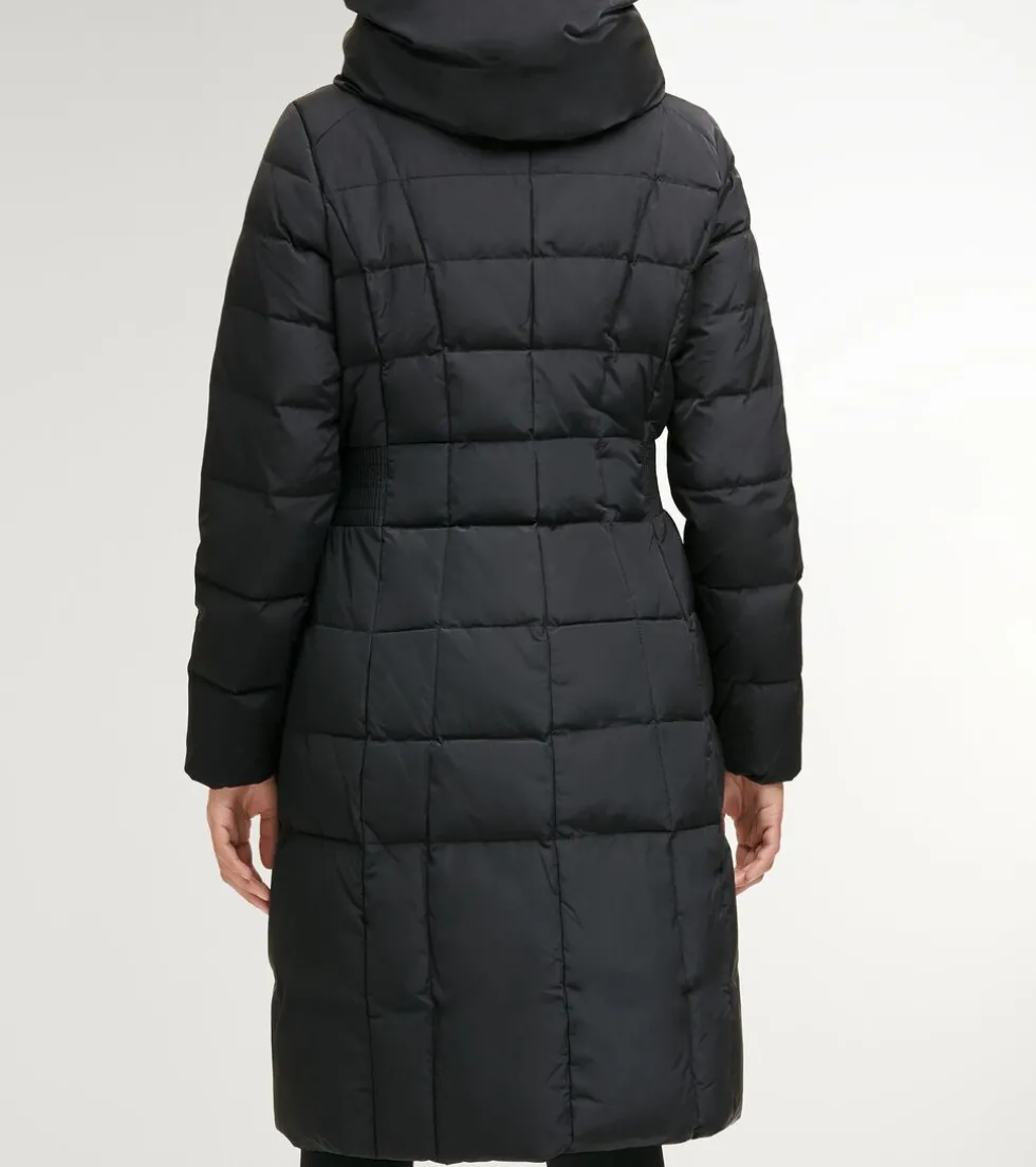Cole Haan Outerwear|Puffer Jackets*Women's Signature 40" Taffeta Down Coat with Hood Black