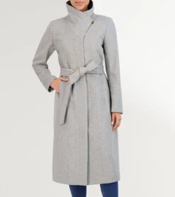 Cole Haan Wool Coats|Peacoats & Blazers*Women's Slick Wool Long Coat LightGrey