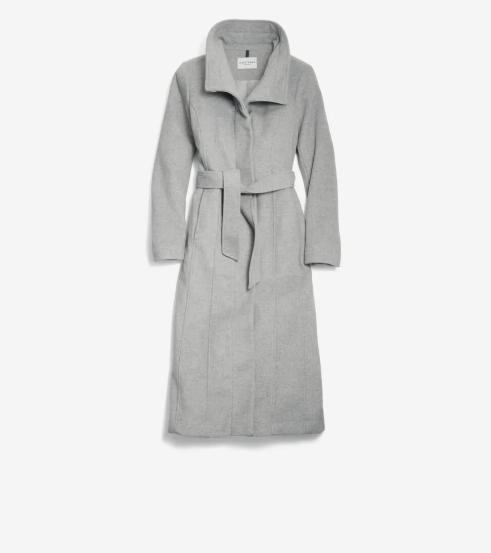Cole Haan Wool Coats|Peacoats & Blazers*Women's Slick Wool Long Coat LightGrey