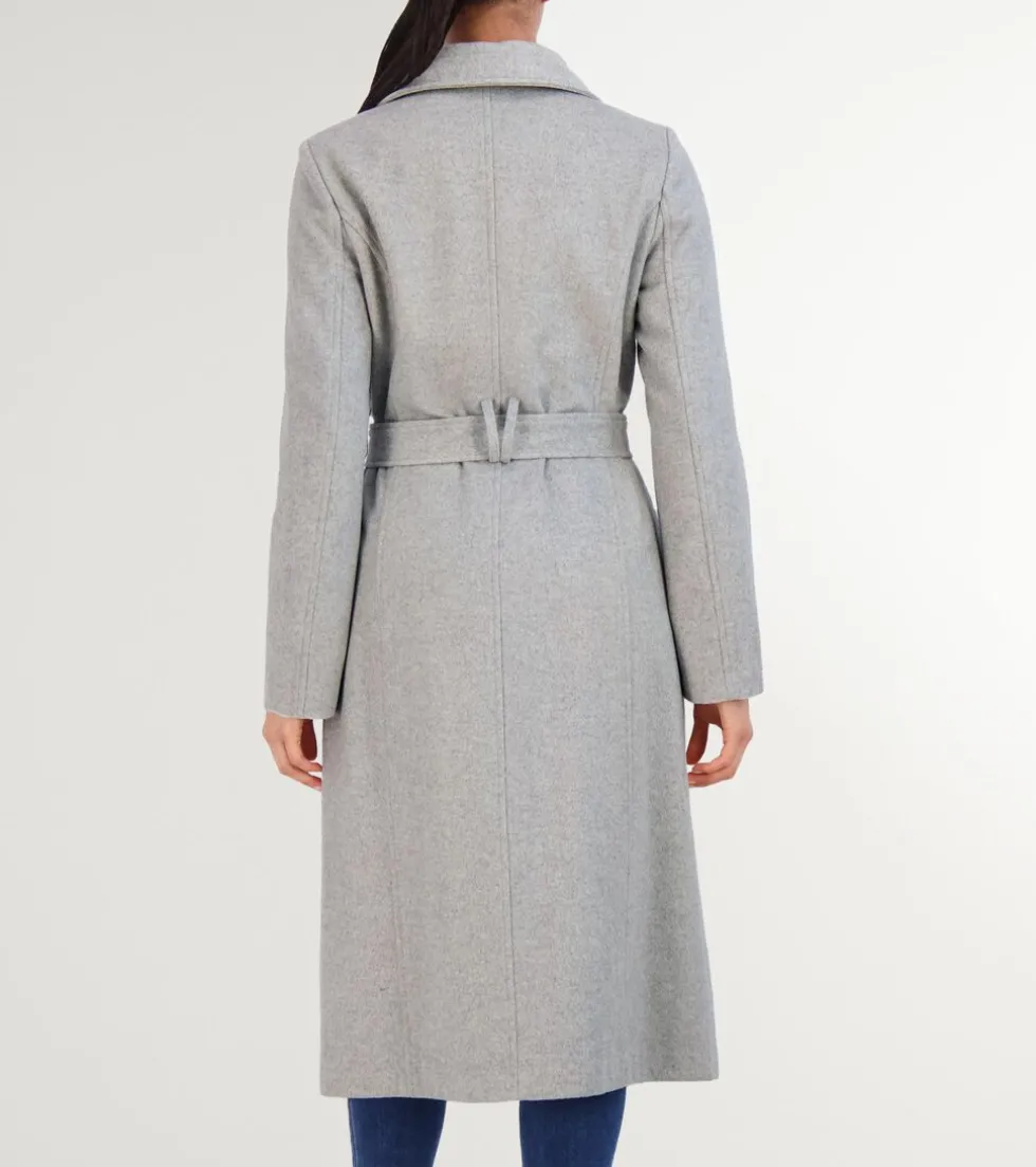 Cole Haan Wool Coats|Peacoats & Blazers*Women's Slick Wool Long Coat LightGrey