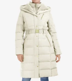 Cole Haan Puffer Jackets|Quilted Jackets*Women's Taffeta Down Belted Coat Ivory