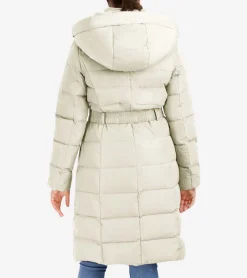 Cole Haan Puffer Jackets|Quilted Jackets*Women's Taffeta Down Belted Coat Ivory