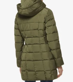Cole Haan Puffer Jackets|Quilted Jackets*Women's Taffeta Down-Blend Coat DustyOliveGreen
