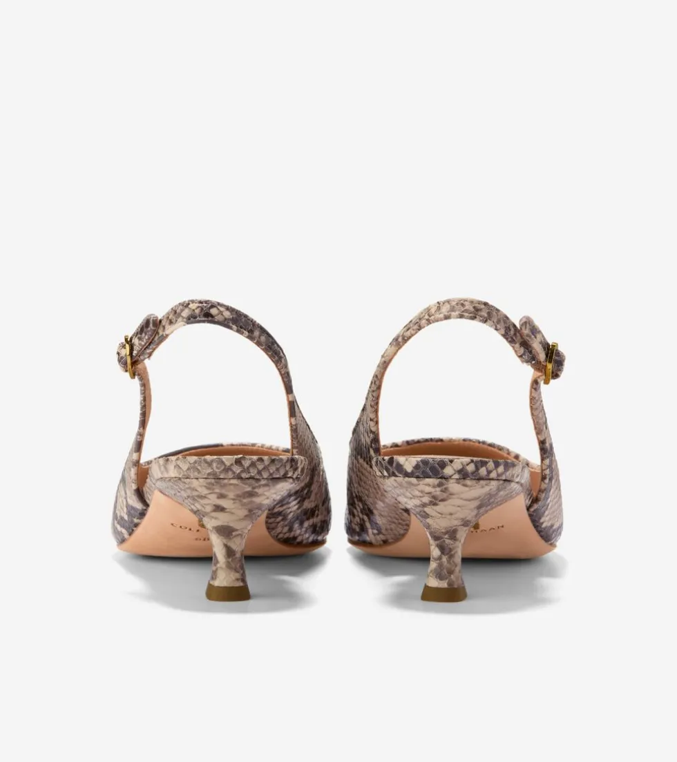 Cole Haan Dress Shoes|Heels & Pumps*Women's Tayla Kitten Heel Slingback Pumps 45MM SnakePrint