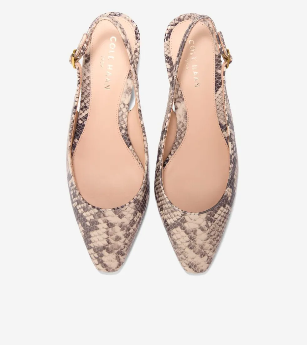 Cole Haan Dress Shoes|Heels & Pumps*Women's Tayla Kitten Heel Slingback Pumps 45MM SnakePrint