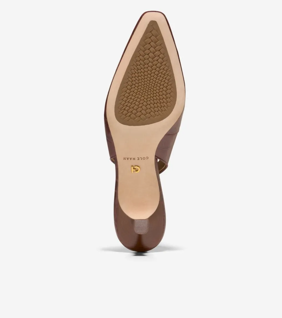 Cole Haan Dress Shoes|Heels & Pumps*Women's Tayla Kitten Heel Slingback Pumps 45MM BloodstoneCrocPrint