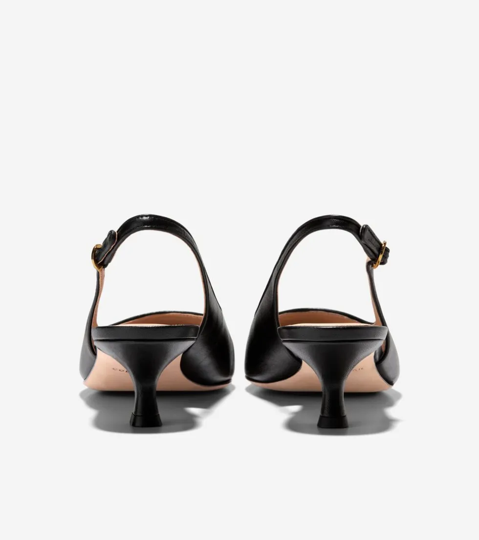 Cole Haan Dress Shoes|Heels & Pumps*Women's Tayla Kitten Heel Slingback Pumps 45MM BlackNappa