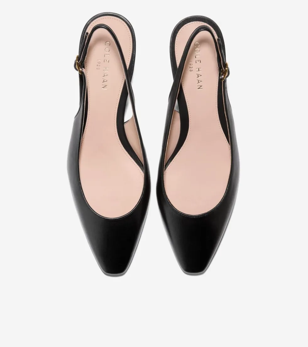 Cole Haan Dress Shoes|Heels & Pumps*Women's Tayla Kitten Heel Slingback Pumps 45MM BlackNappa