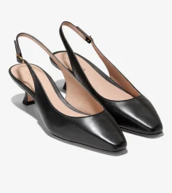 Cole Haan Dress Shoes|Heels & Pumps*Women's Tayla Kitten Heel Slingback Pumps 45MM BlackNappa