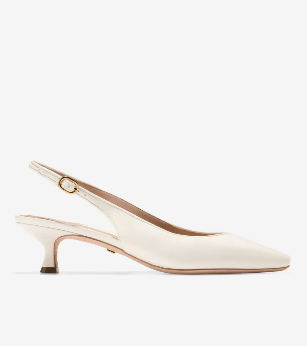 Cole Haan Dress Shoes|Heels & Pumps*Women's Tayla Kitten Heel Slingback Pumps 45MM IvoryNappa