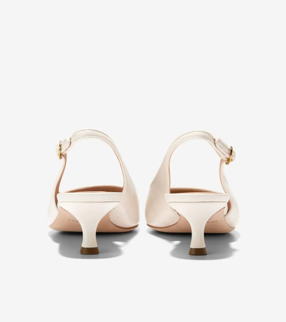 Cole Haan Dress Shoes|Heels & Pumps*Women's Tayla Kitten Heel Slingback Pumps 45MM IvoryNappa