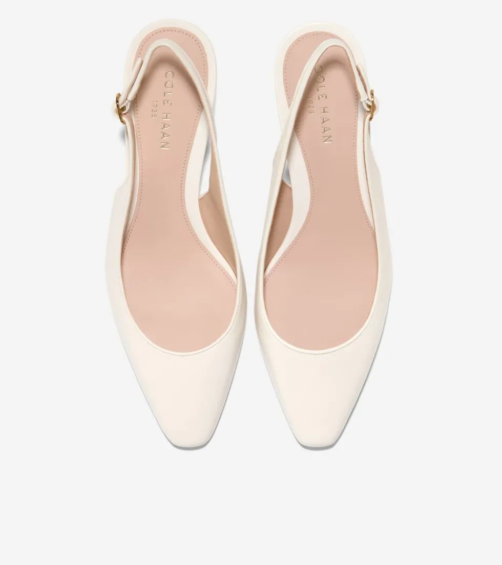 Cole Haan Dress Shoes|Heels & Pumps*Women's Tayla Kitten Heel Slingback Pumps 45MM IvoryNappa