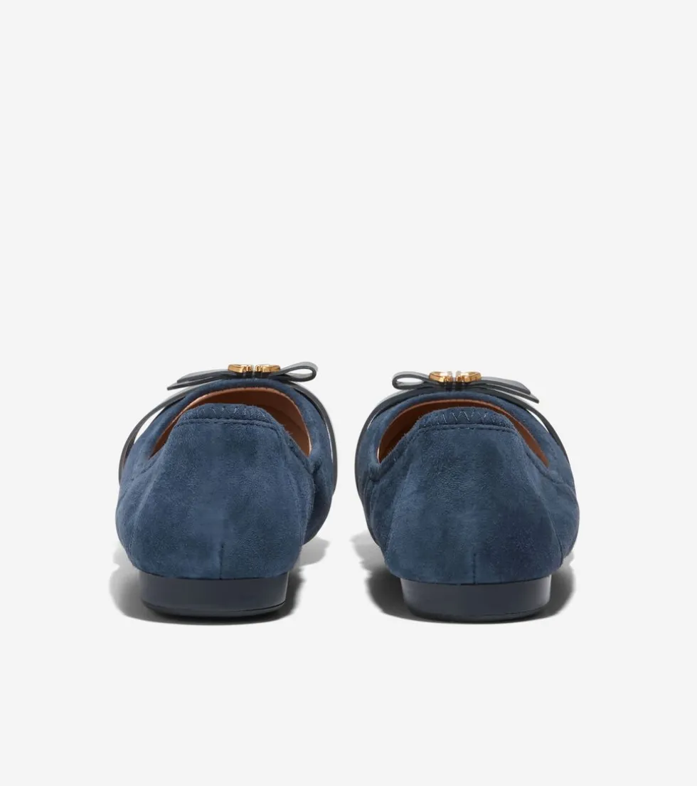Cole Haan Flats & Ballets*Women's Tova Bow Ballet Flats NavyBlazer