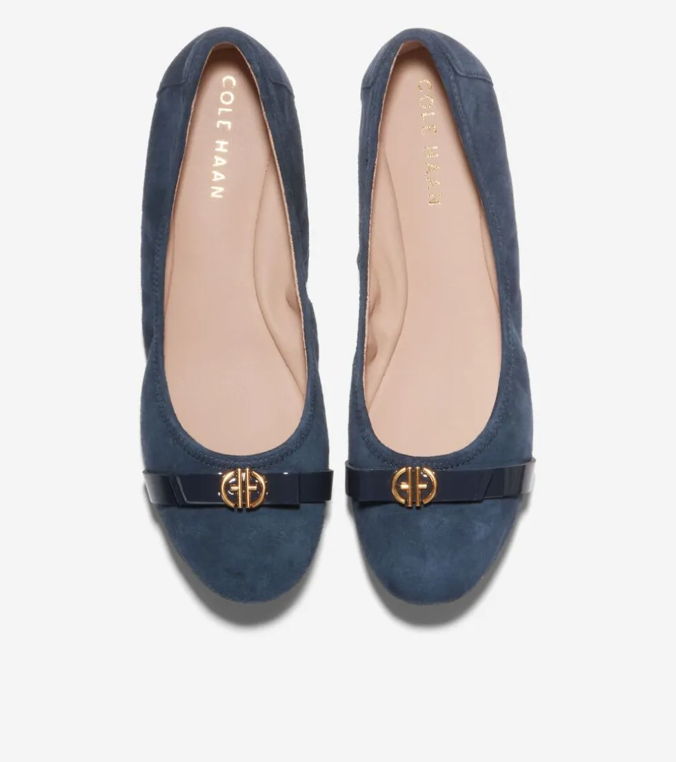 Cole Haan Flats & Ballets*Women's Tova Bow Ballet Flats NavyBlazer
