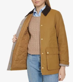 Cole Haan Rain Jackets|Outerwear*Women's Waxed Cotton Hunter Jacket Khaki