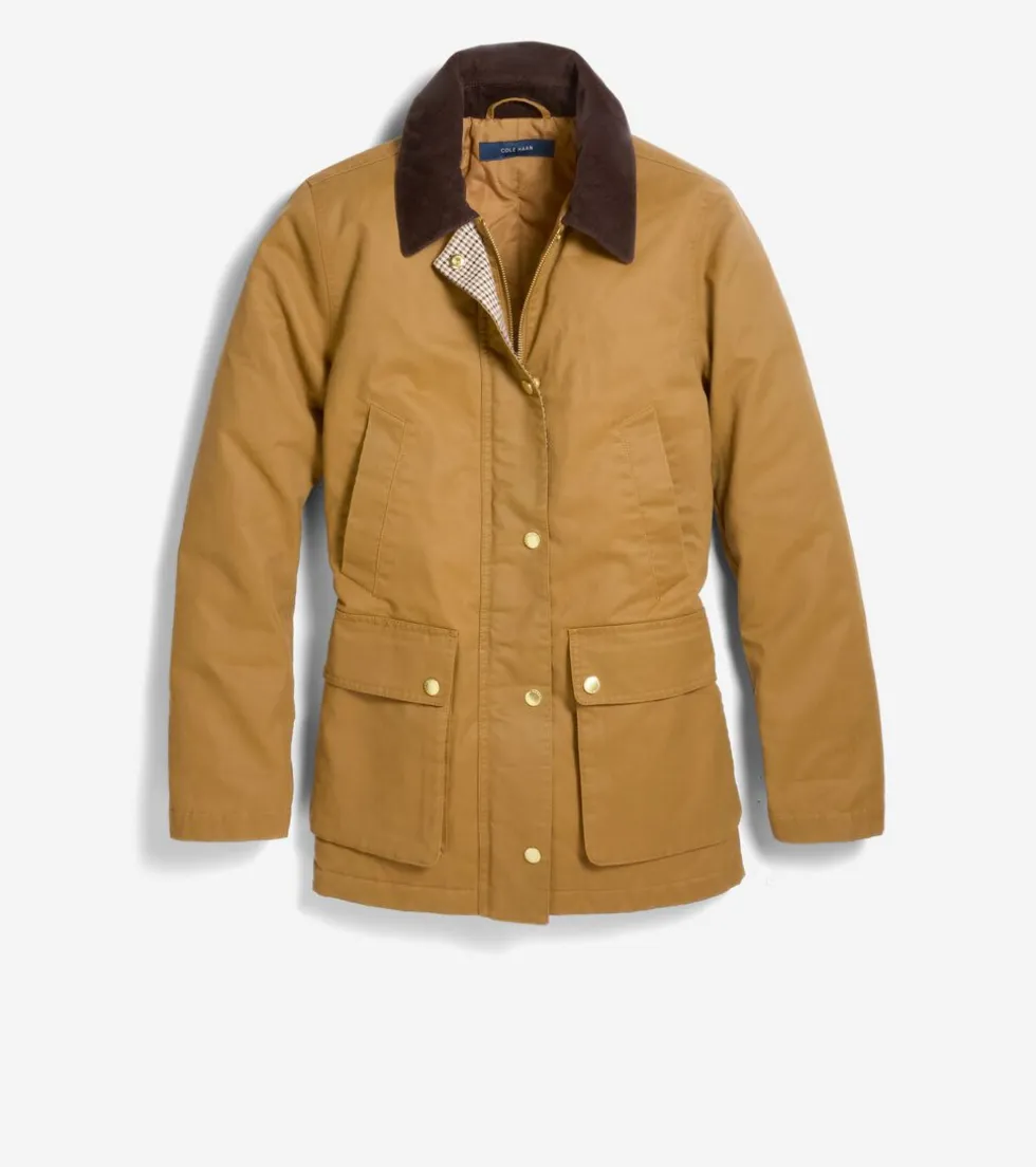 Cole Haan Rain Jackets|Outerwear*Women's Waxed Cotton Hunter Jacket Khaki