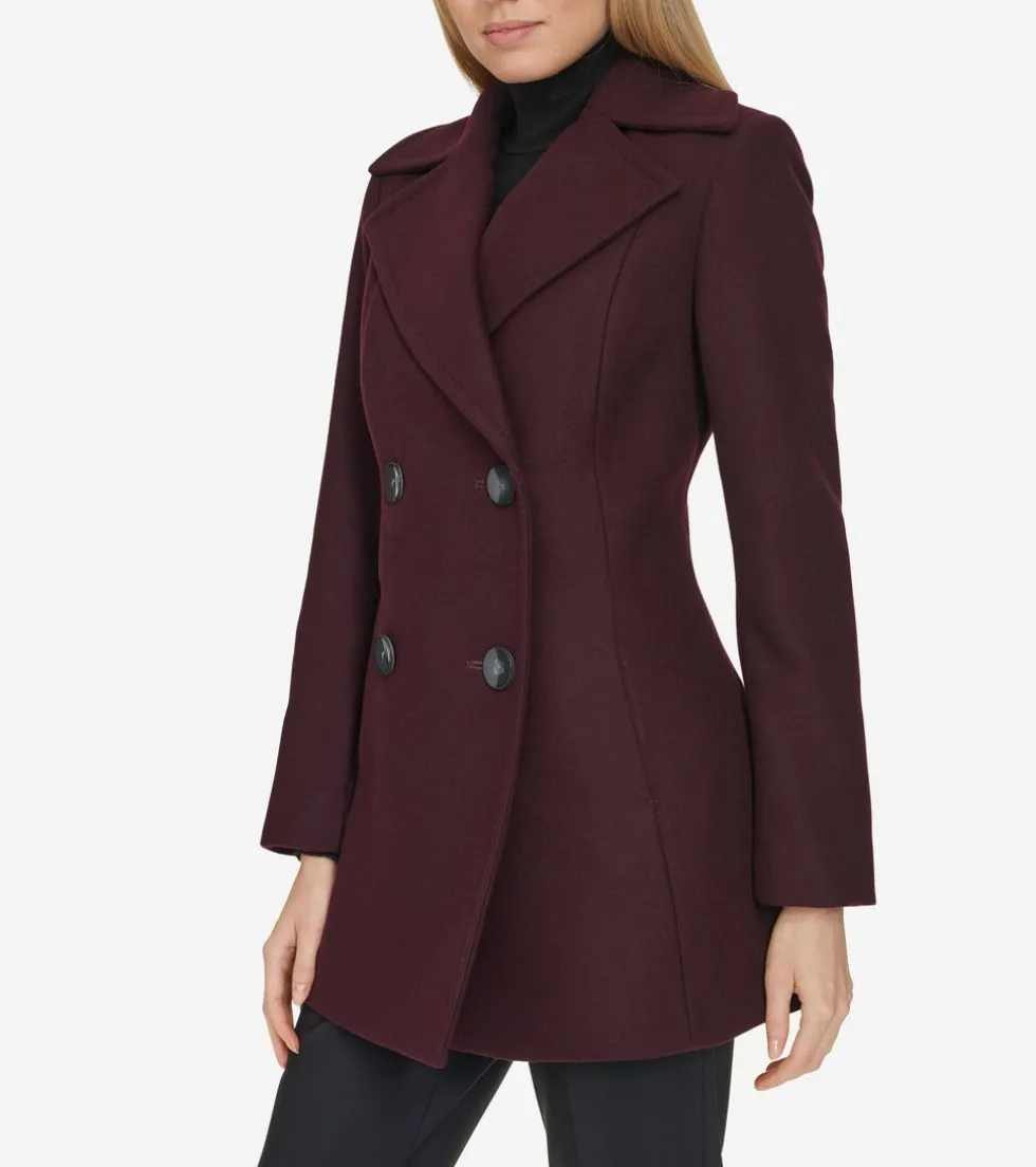 Cole Haan Wool Coats|Peacoats & Blazers*Women's Wool Peacoat Wine