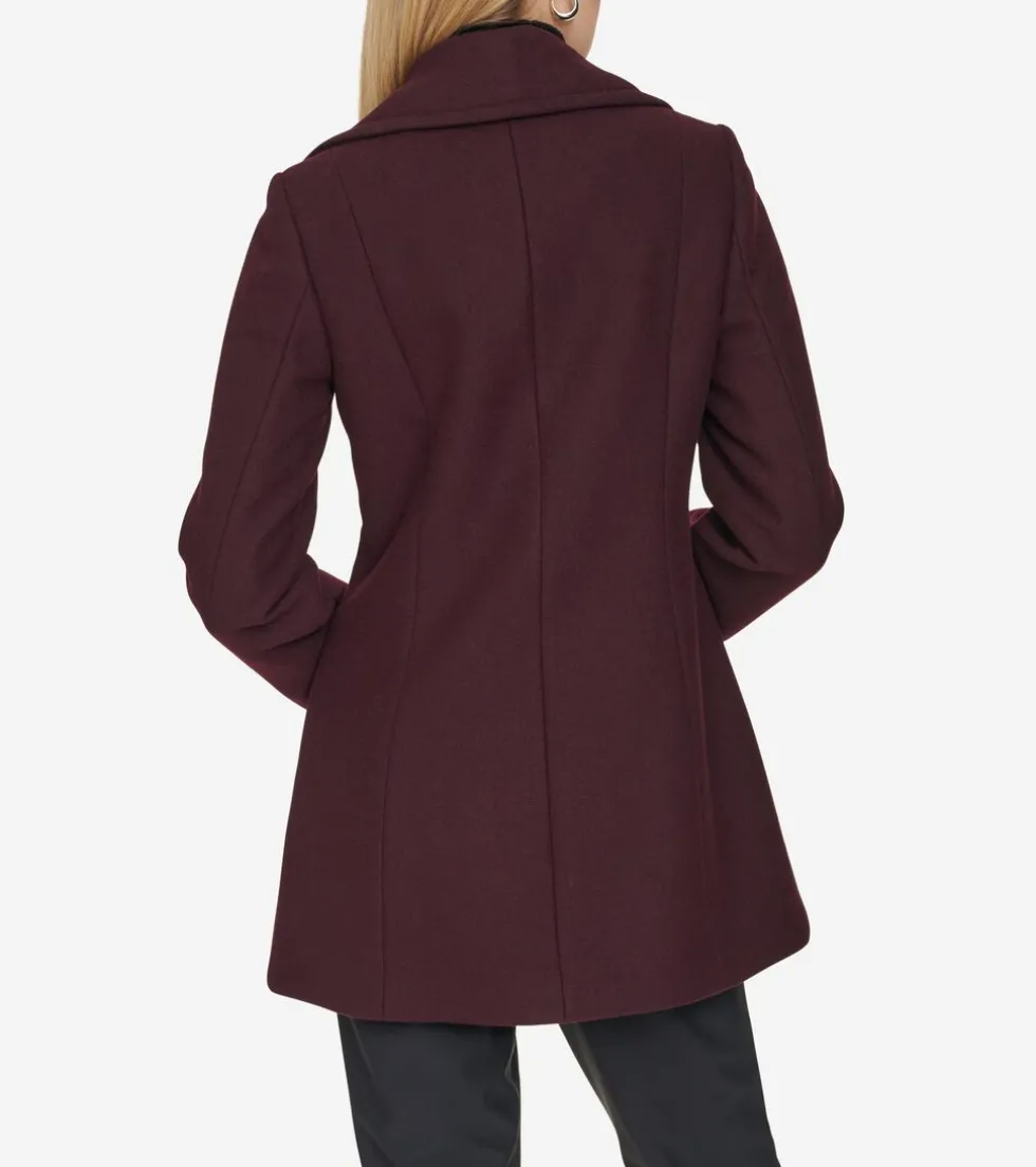 Cole Haan Wool Coats|Peacoats & Blazers*Women's Wool Peacoat Wine