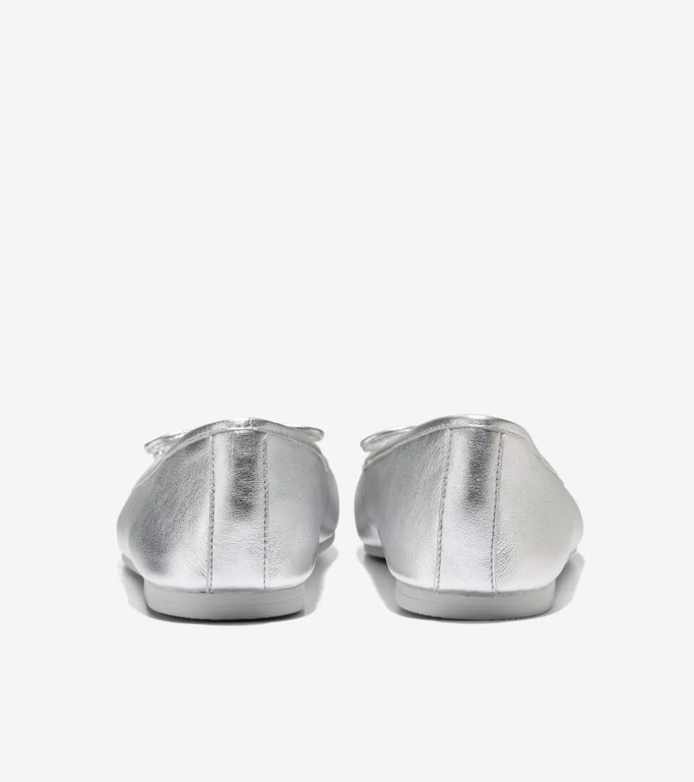 Cole Haan Flats & Ballets*Women's Yara Soft Ballet Flats Silver