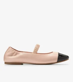 Cole Haan Flats & Ballets*Women's Yvette Mary Jane Ballet Flats Porcelain-BlackPatent