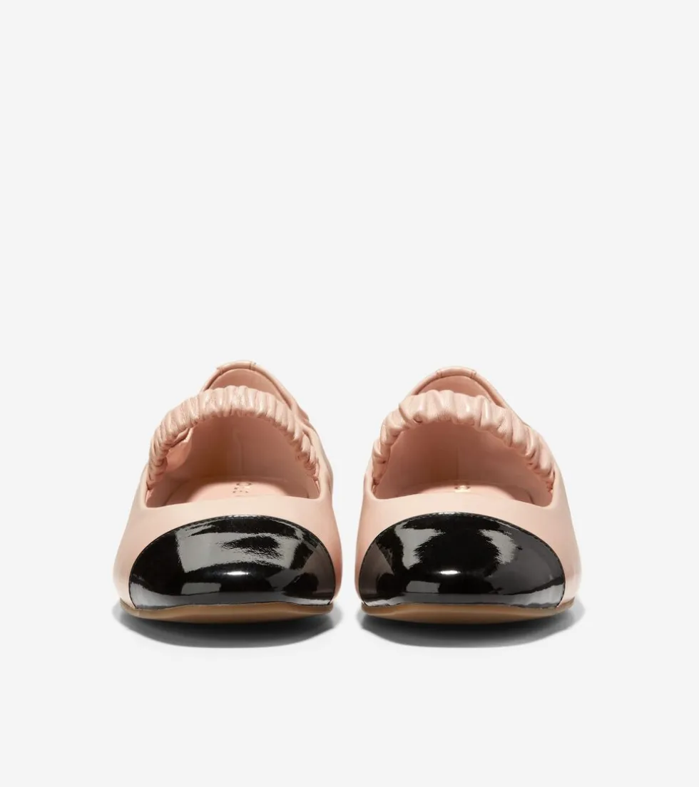 Cole Haan Flats & Ballets*Women's Yvette Mary Jane Ballet Flats Porcelain-BlackPatent