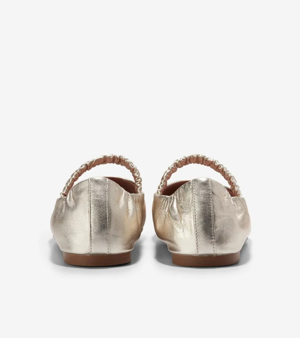 Cole Haan Flats & Ballets*Women's Yvette Mary Jane Ballet Flats SoftGold