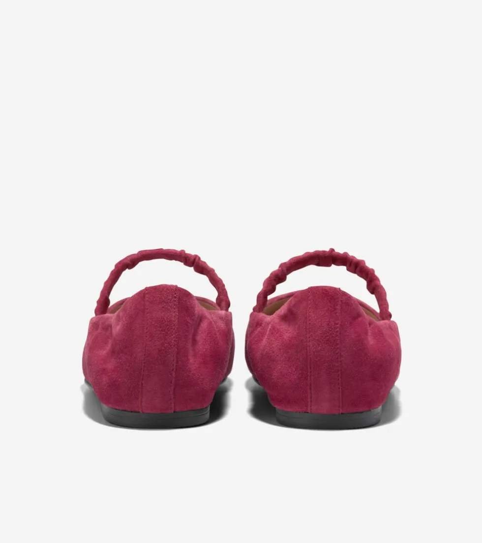 Cole Haan Flats & Ballets*Women's Yvette Mary Jane Ballet Flats BlackCherry-Black