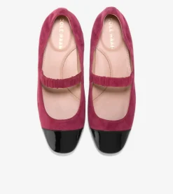 Cole Haan Flats & Ballets*Women's Yvette Mary Jane Ballet Flats BlackCherry-Black