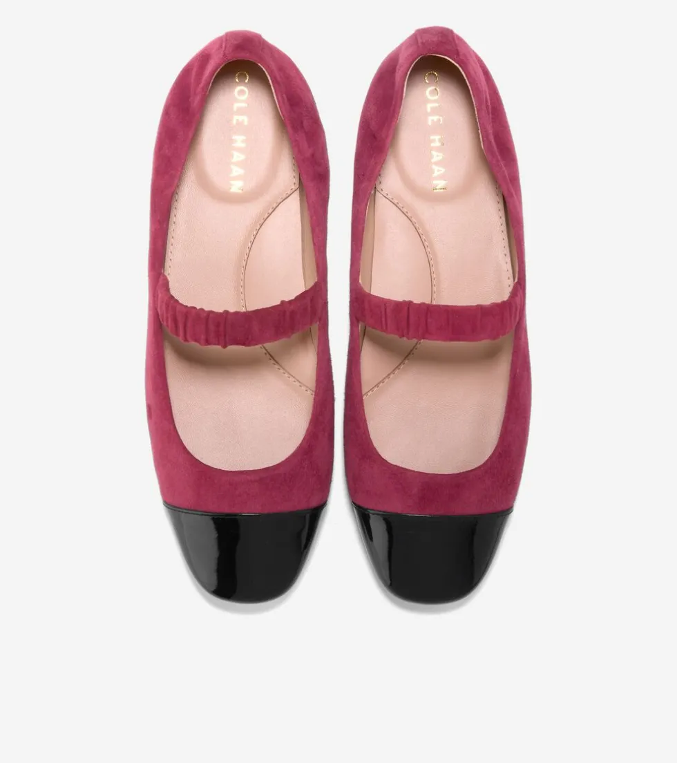 Cole Haan Flats & Ballets*Women's Yvette Mary Jane Ballet Flats BlackCherry-Black