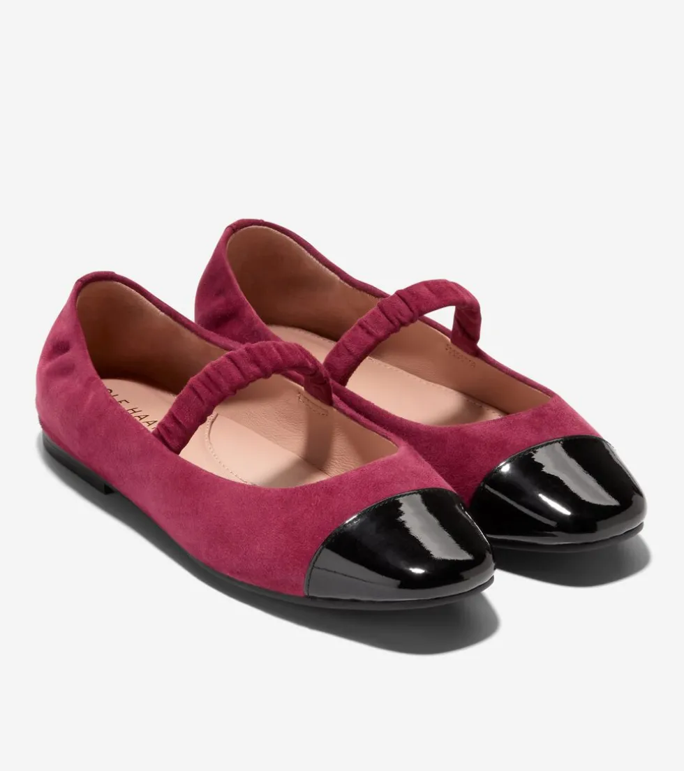 Cole Haan Flats & Ballets*Women's Yvette Mary Jane Ballet Flats BlackCherry-Black