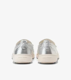 Cole Haan Loafers & Drivers*Women's ZERØGRAND Meritt Loafers Silver-Ivory