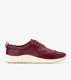 Cole Haan Oxfords*Women's ZER&Oslash;GRAND Meritt Wingtip Oxfords BlackCherry-Ivory