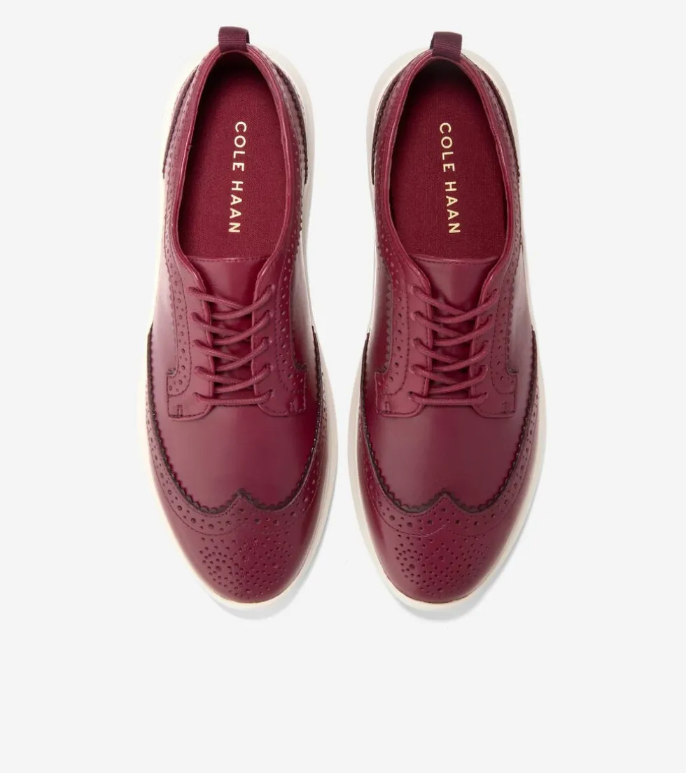 Cole Haan Oxfords*Women's ZERØGRAND Meritt Wingtip Oxfords BlackCherry-Ivory