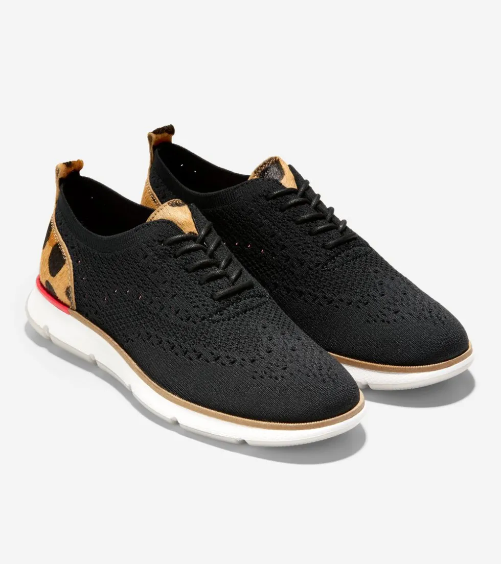 Cole Haan Oxfords*Women's 4.ZERØGRAND Stitchlite™ Oxfords BlackStitchlite™-JaguarHaircalf