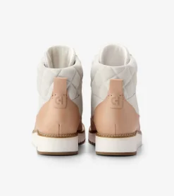 Cole Haan Boots*Women's ZER&Oslash;GRAND Waterproof Elissa Hiker Boots Ivory-Natural