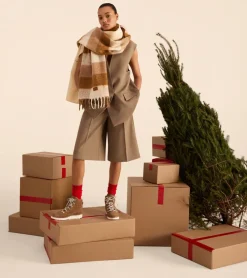 Cole Haan Boots*Women's ZER&Oslash;GRAND Waterproof Elissa Hiker Boots GoldenToffee-Ivory